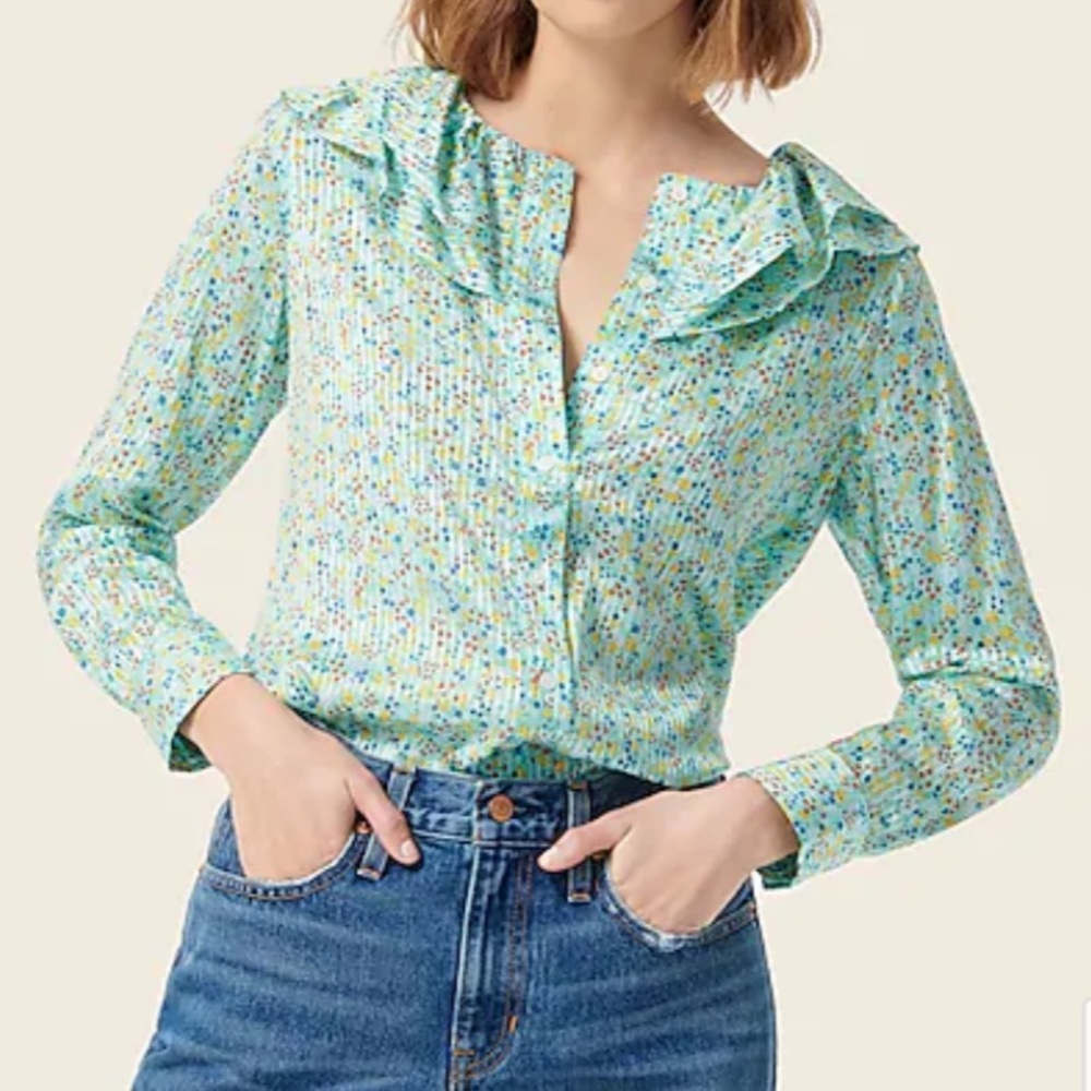 NWT J. Crew ruffle top